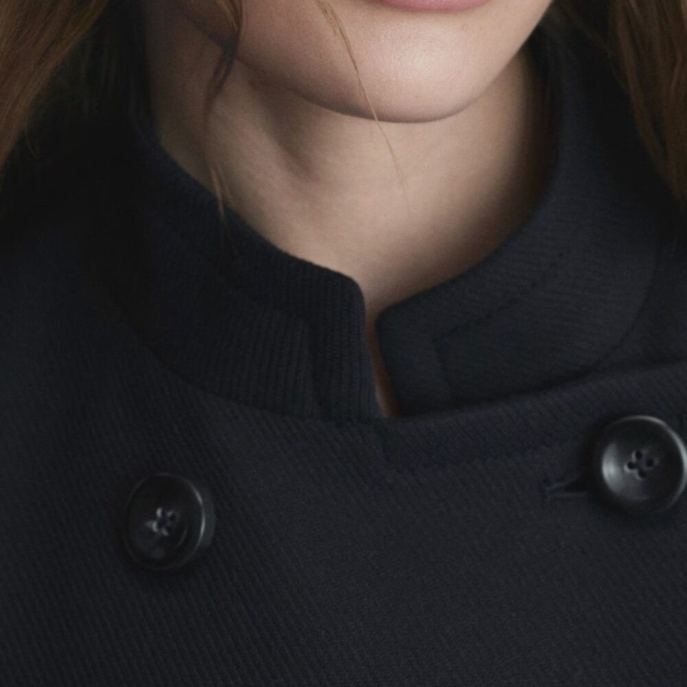 Mango Double-breasted coat Dark Navy Size XL - Picture 4 of 7